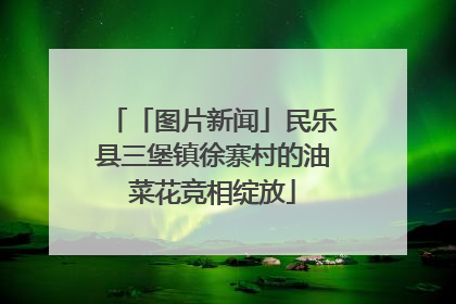 「图片新闻」民乐县三堡镇徐寨村的油菜花竞相绽放
