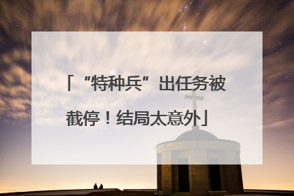 “特种兵”出任务被截停！结局太意外