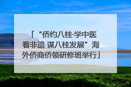 “侨约八桂·学中医 看非遗 谋八桂发展”海外侨商侨领研修班举行