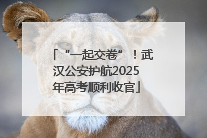 “一起交卷”！武汉公安护航2025年高考顺利收官