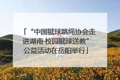 “中国毽球跳绳协会走进湖南·校园毽球送教”公益活动在岳阳举行