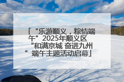 “乐游顺义，粽情端午”2025年顺义区“和满京城 奋进九州”端午主题活动启幕