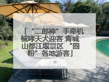 “二郎神”手牵机械哮天犬迎客 青城山都江堰景区 “圈粉”各地游客