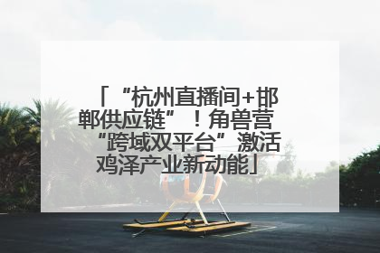 “杭州直播间+邯郸供应链”！角兽营“跨域双平台”激活鸡泽产业新动能