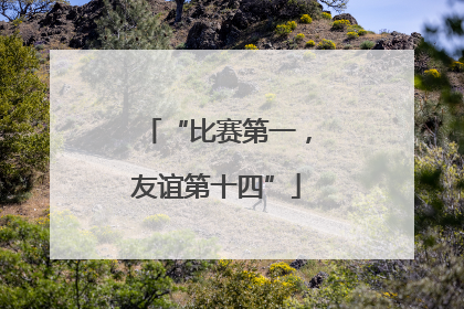 “比赛第一，友谊第十四”