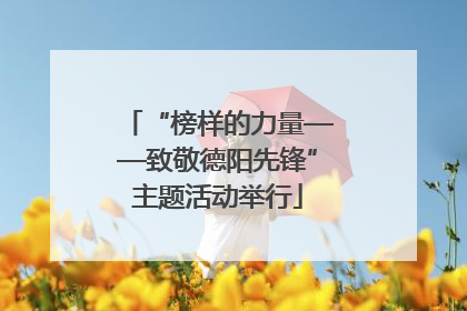 “榜样的力量——致敬德阳先锋”主题活动举行
