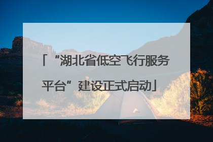 “湖北省低空飞行服务平台”建设正式启动