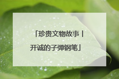 珍贵文物故事丨开诚的子弹钢笔