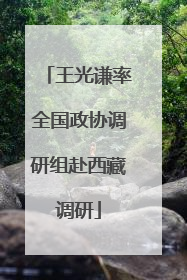 王光谦率全国政协调研组赴西藏调研