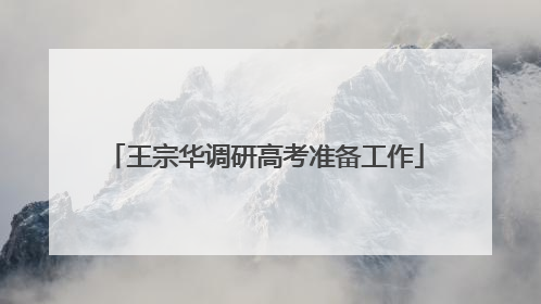 王宗华调研高考准备工作