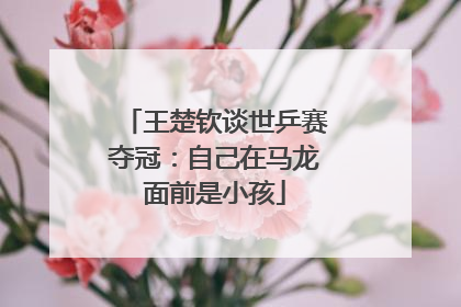 王楚钦谈世乒赛夺冠：自己在马龙面前是小孩