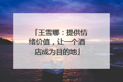 王雪娜：提供情绪价值，让一个酒店成为目的地