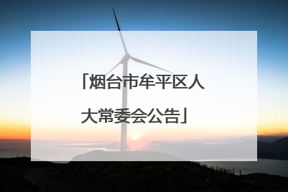 烟台市牟平区人大常委会公告