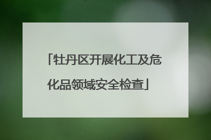 牡丹区开展化工及危化品领域安全检查
