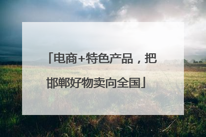 电商+特色产品，把邯郸好物卖向全国