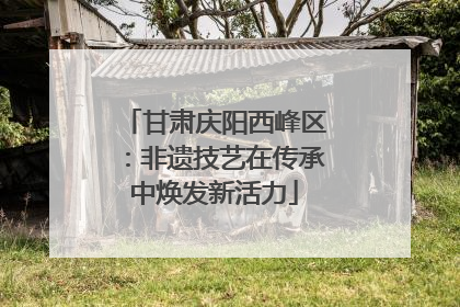 甘肃庆阳西峰区：非遗技艺在传承中焕发新活力