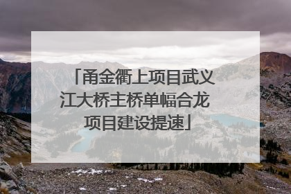 甬金衢上项目武义江大桥主桥单幅合龙 项目建设提速