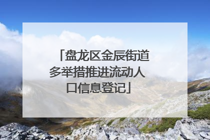 盘龙区金辰街道多举措推进流动人口信息登记