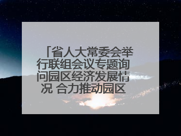 省人大常委会举行联组会议专题询问园区经济发展情况 合力推动园区经济高质量发展 王宁主持会议并讲话 王予波带队到会应询