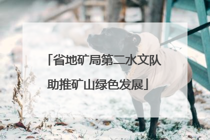 省地矿局第二水文队助推矿山绿色发展