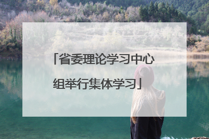 省委理论学习中心组举行集体学习