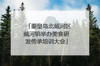 秦皇岛北戴河区戴河镇举办美食研发传承培训大会