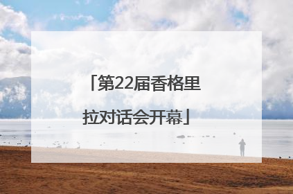 第22届香格里拉对话会开幕