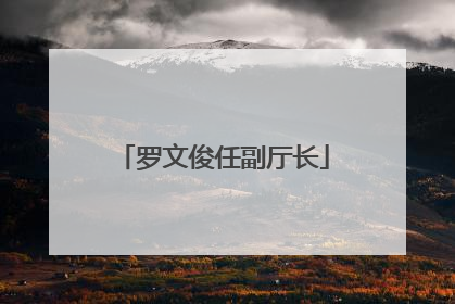 罗文俊任副厅长