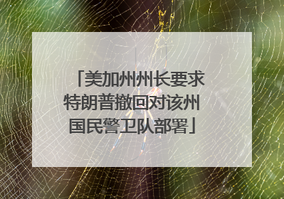 美加州州长要求特朗普撤回对该州国民警卫队部署