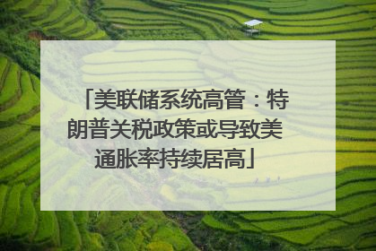 美联储系统高管：特朗普关税政策或导致美通胀率持续居高