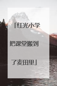 红光小学把课堂搬到了麦田里