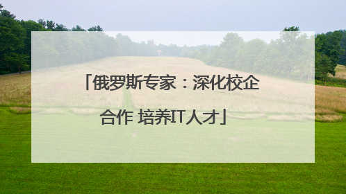 俄罗斯专家：深化校企合作 培养IT人才