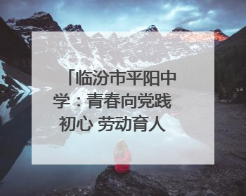 临汾市平阳中学：青春向党践初心 劳动育人谱新篇