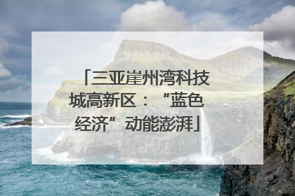 三亚崖州湾科技城高新区：“蓝色经济”动能澎湃