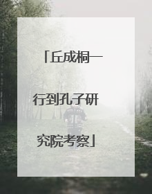 丘成桐一行到孔子研究院考察