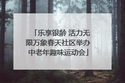 乐享银龄 活力无限万象春天社区举办中老年趣味运动会