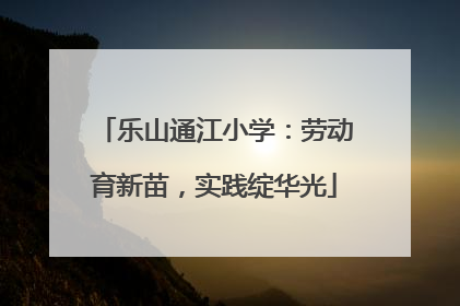 乐山通江小学：劳动育新苗，实践绽华光