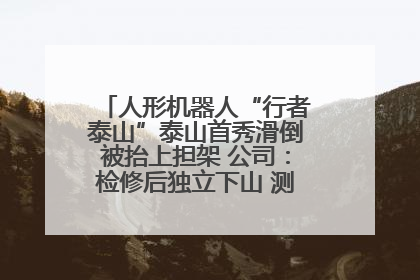 人形机器人“行者泰山”泰山首秀滑倒被抬上担架 公司：检修后独立下山 测试就是为暴露问题