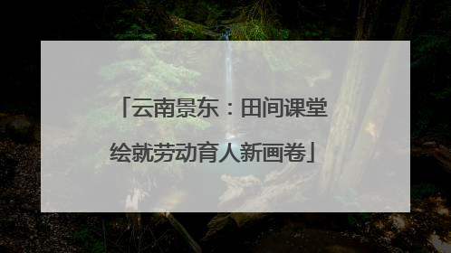云南景东：田间课堂绘就劳动育人新画卷