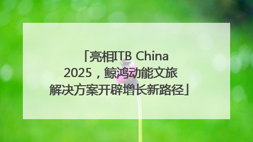 亮相ITB China 2025，鲸鸿动能文旅解决方案开辟增长新路径