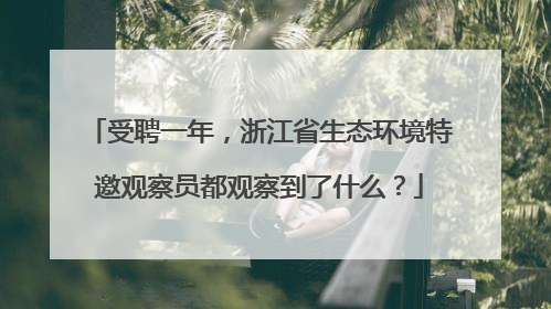 受聘一年，浙江省生态环境特邀观察员都观察到了什么？