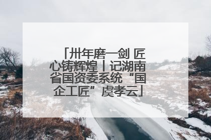 卅年磨一剑 匠心铸辉煌丨记湖南省国资委系统“国企工匠”虞孝云