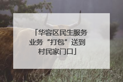 华容区民生服务业务“打包”送到村民家门口