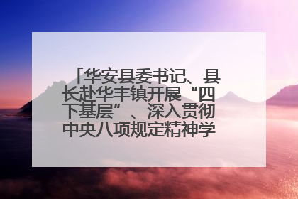 华安县委书记、县长赴华丰镇开展“四下基层”、深入贯彻中央八项规定精神学习教育工作调研
