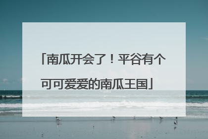 南瓜开会了！平谷有个可可爱爱的南瓜王国