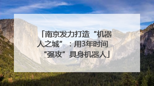 南京发力打造“机器人之城”：用3年时间“强攻”具身机器人