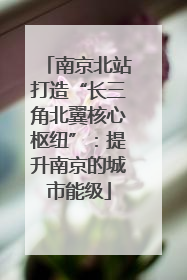 南京北站打造“长三角北翼核心枢纽”：提升南京的城市能级