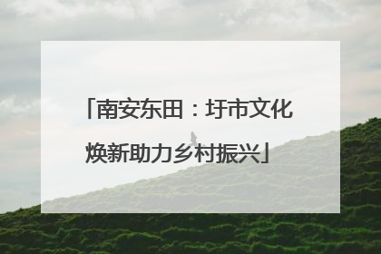南安东田：圩市文化焕新助力乡村振兴