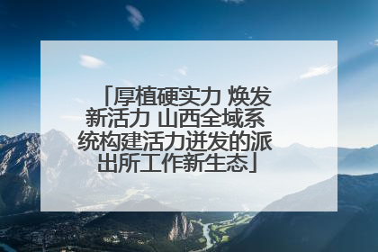 厚植硬实力 焕发新活力 山西全域系统构建活力迸发的派出所工作新生态
