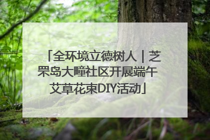 全环境立德树人｜芝罘岛大疃社区开展端午艾草花束DIY活动